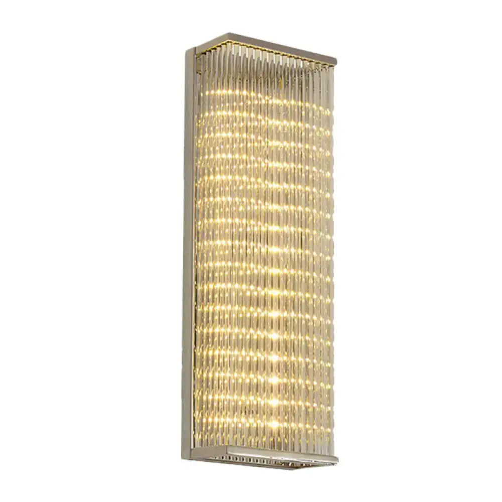 Modern chrome crystal led wall sconce living room bar light
