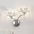 Modern chrome crystal orb light fixture living room direct wired electric