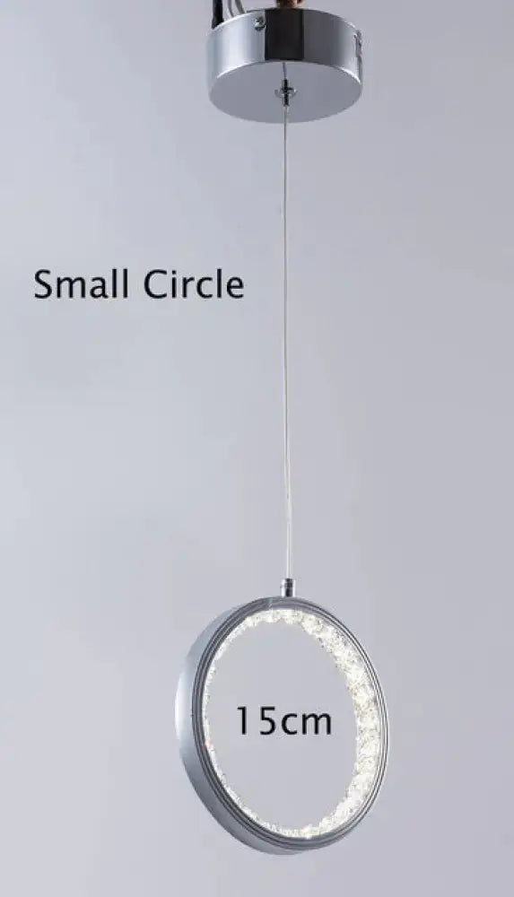 DecorBites™ Crystal Rings LED Pendant Light Fixture For Indoor Lamp Lamparas De Techo Surface Mounting Pendant Lamp For Bedroom Dining Room