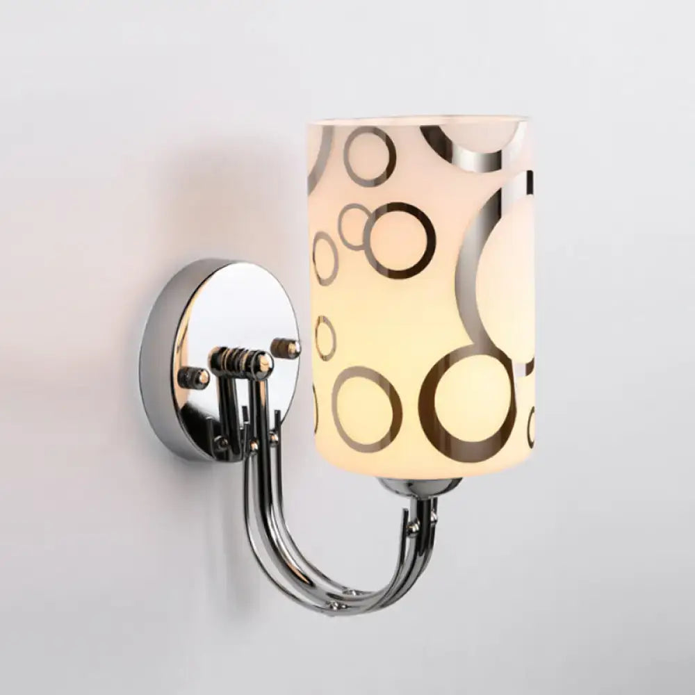 Modern chrome finish abstract glass wall sconce bedroom lamp 110v-120v