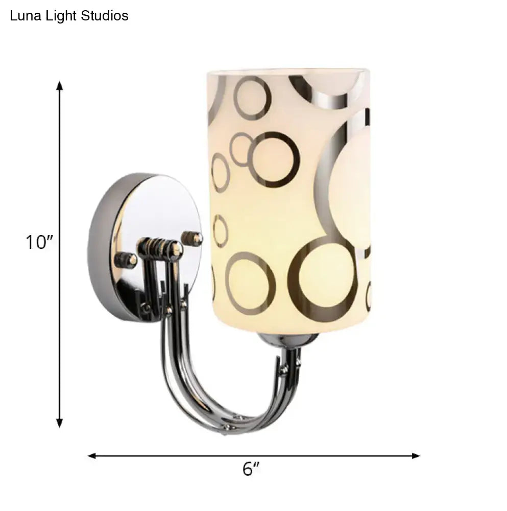 Modern chrome finish abstract glass wall sconce bedroom lamp 110v-120v