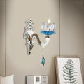 Modern chrome finish clear glass wall light bedroom sconce
