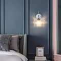 DecorBites™ Contemporary Clear Glass Wall Sconce with Inner Crystal Strand and Chrome Finish
