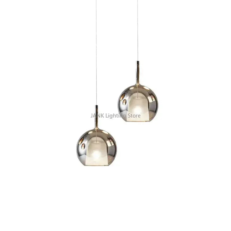 Modern chrome glass bubble pendant lights dining room chandelier