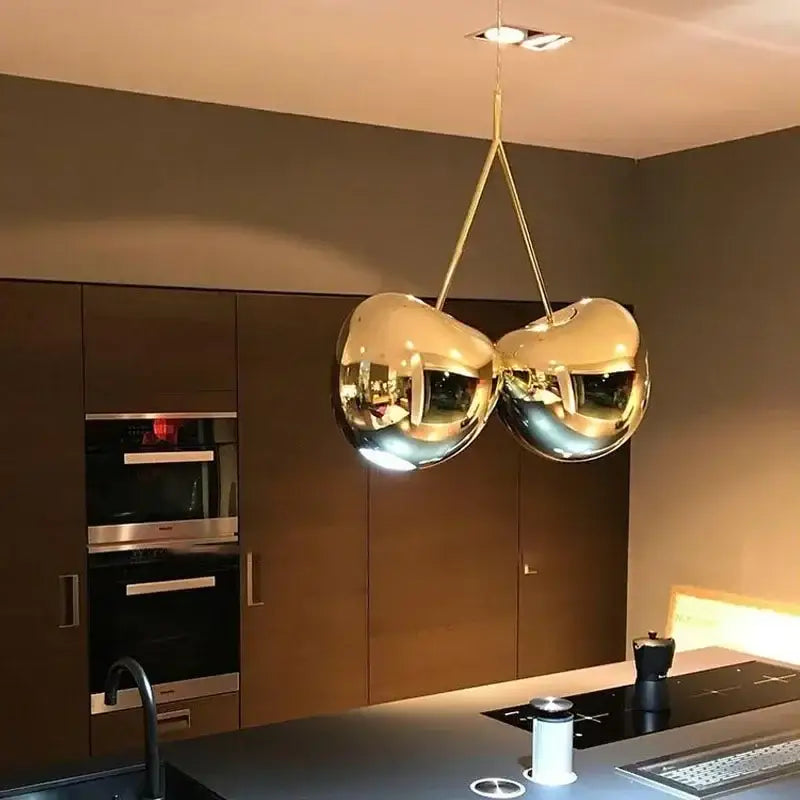 Modern chrome heart creative light chandelier dining room pendant