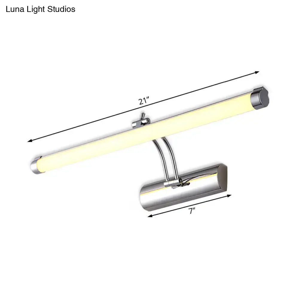 Modern chrome led indoor vanity light bathroom wall sconce
