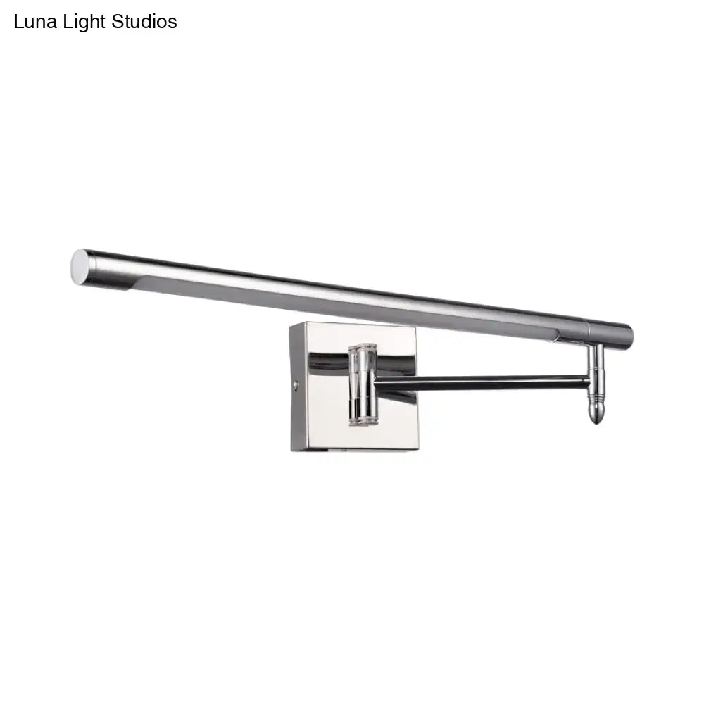 Modern chrome led vanity sconce bedroom warm white wall light