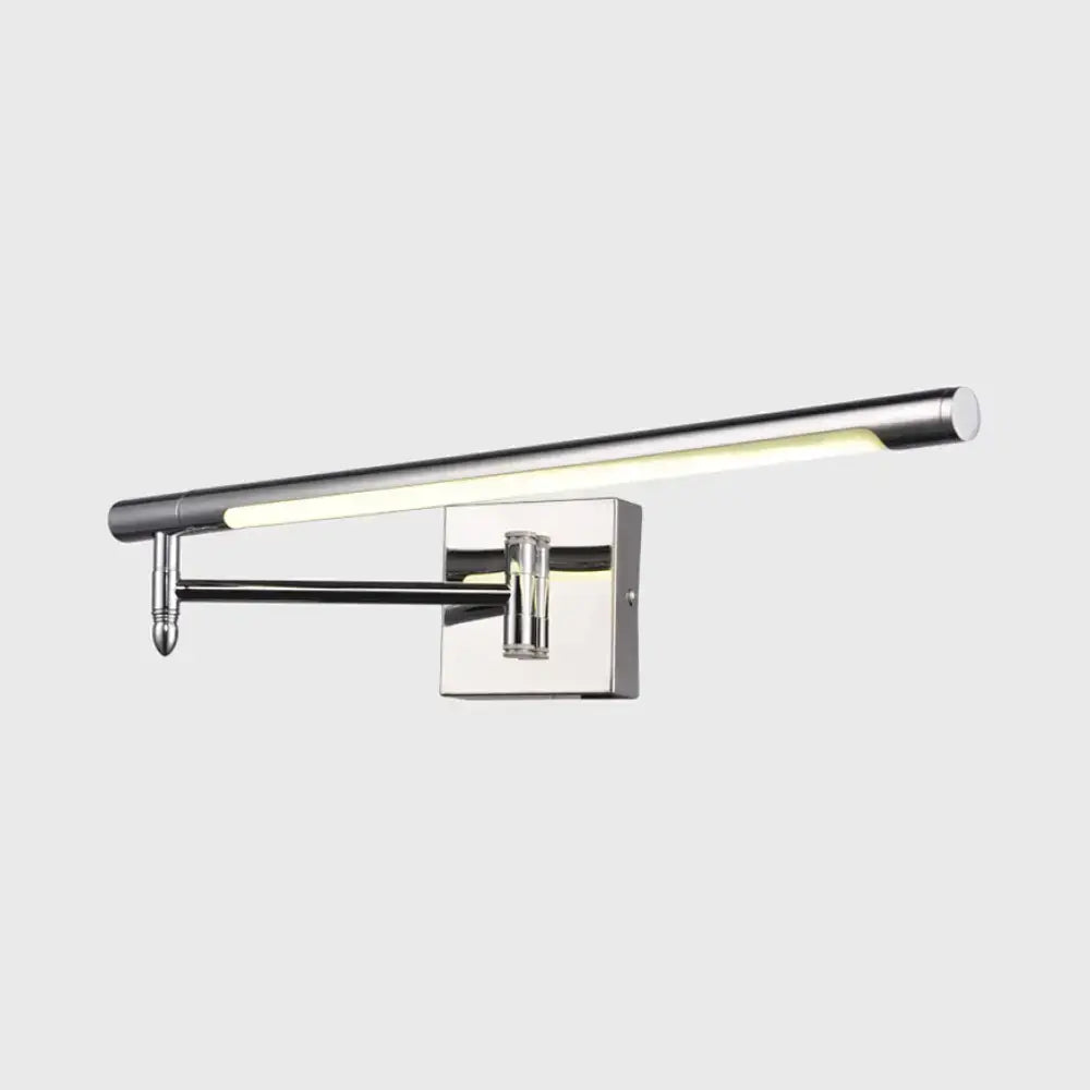 Modern chrome led vanity sconce bedroom warm white wall light