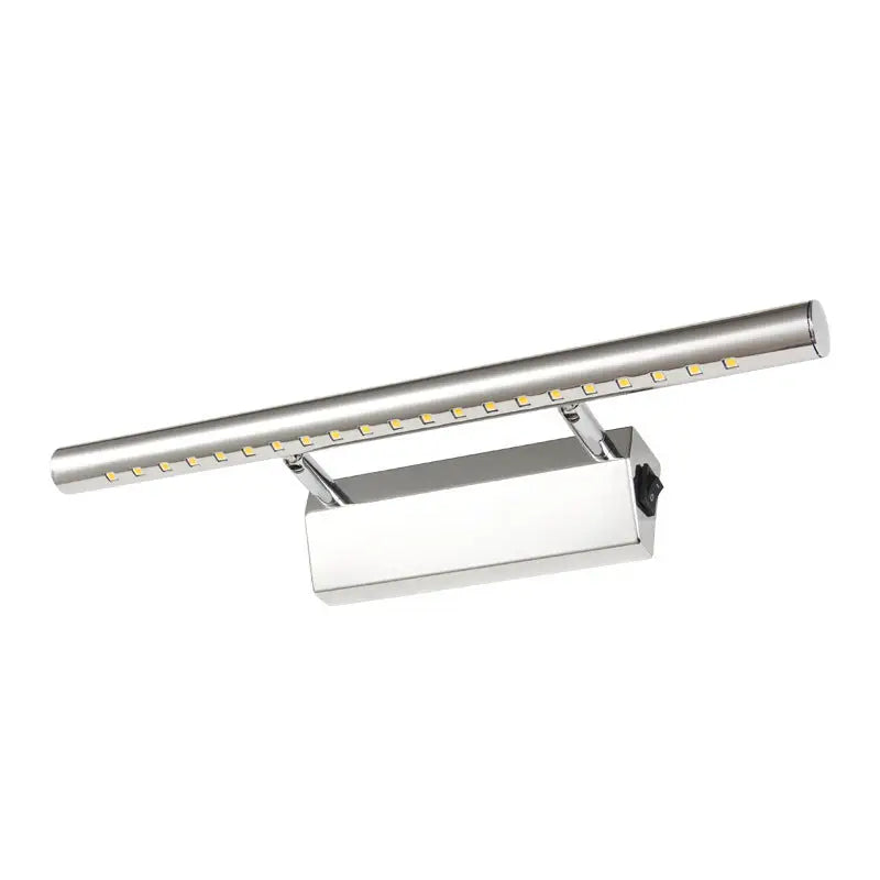 DecorBites™ Stainless Steel Vanity Lamp: Minimalist Nickel LED Wall Light with Pivot Joint