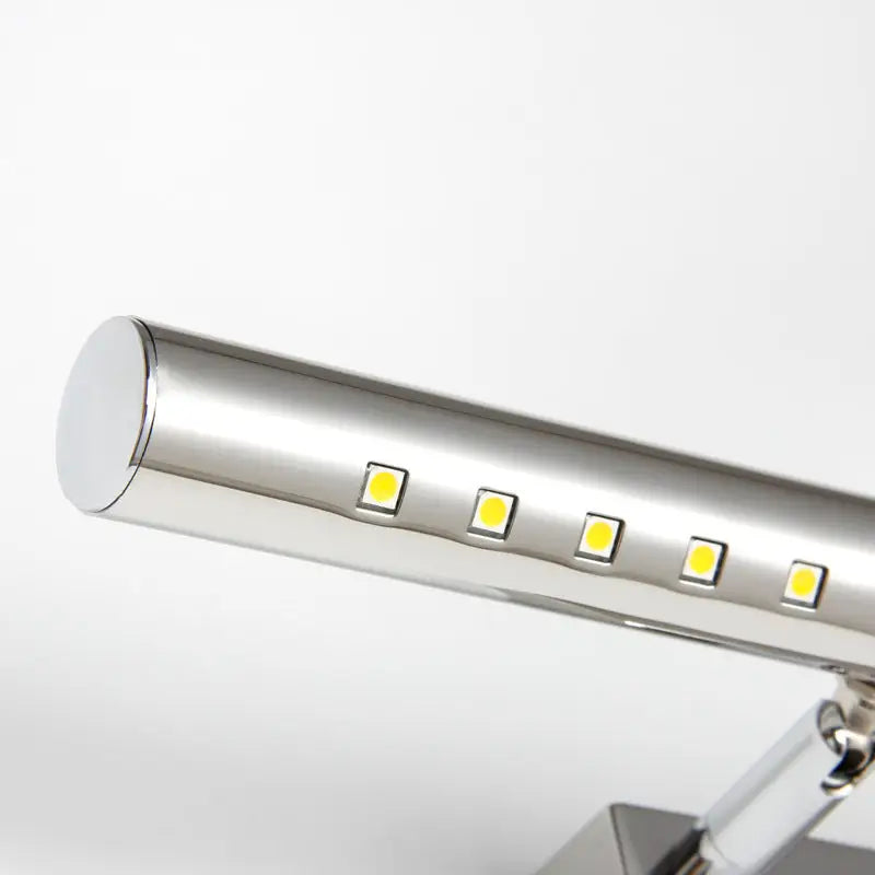 DecorBites™ Stainless Steel Vanity Lamp: Minimalist Nickel LED Wall Light with Pivot Joint