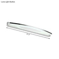 DecorBites™ Sleek Modern Metal Vanity Lighting: Oval Shade LED Wall Light Sconce in Chrome, 15"/21" Dia, Warm/White Light
