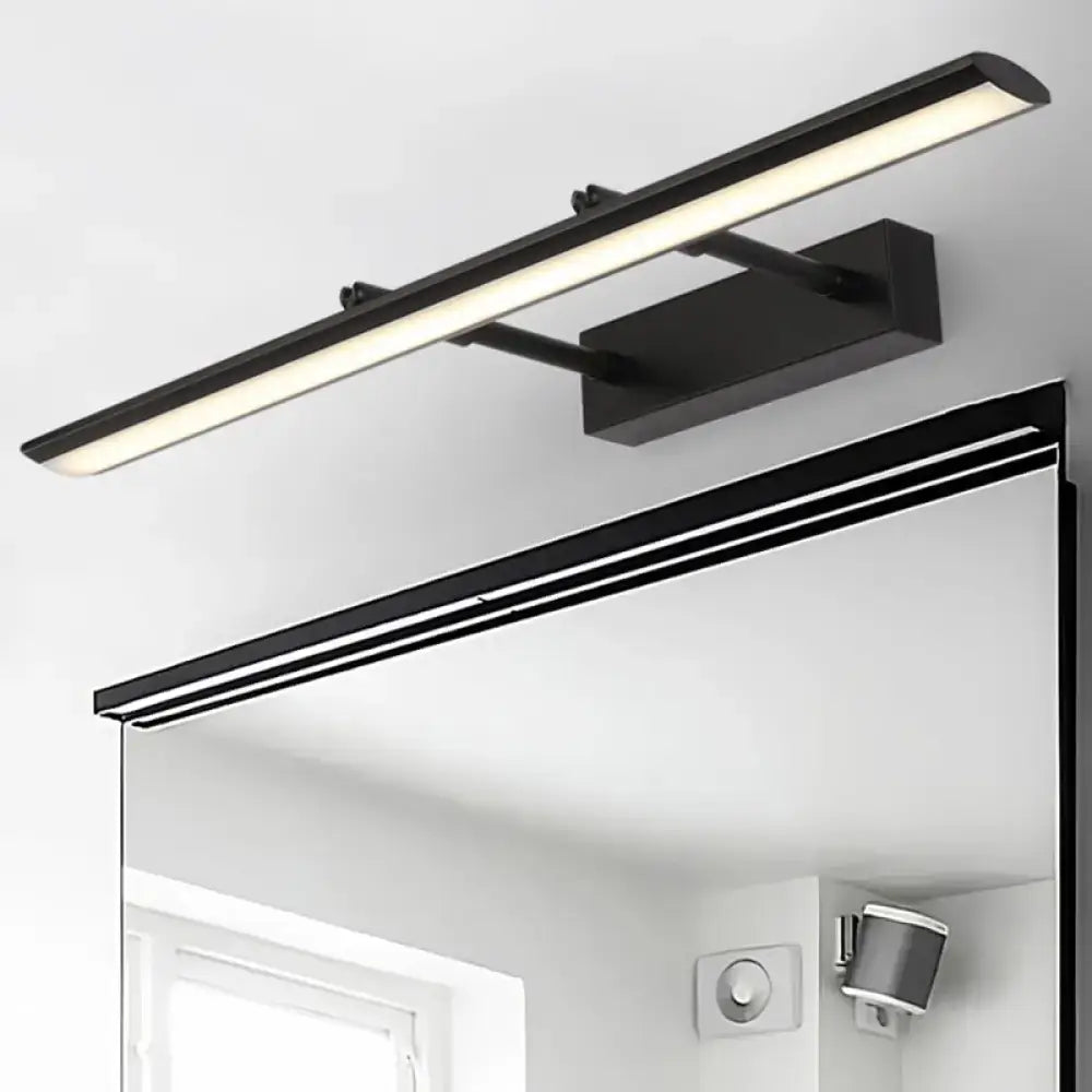 Modern chrome led wall light with adjustable joint – bathroom sconce