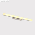 DecorBites™ Contemporary LED Chrome Vanity Light with Streamlined Metal Shade for Bathroom