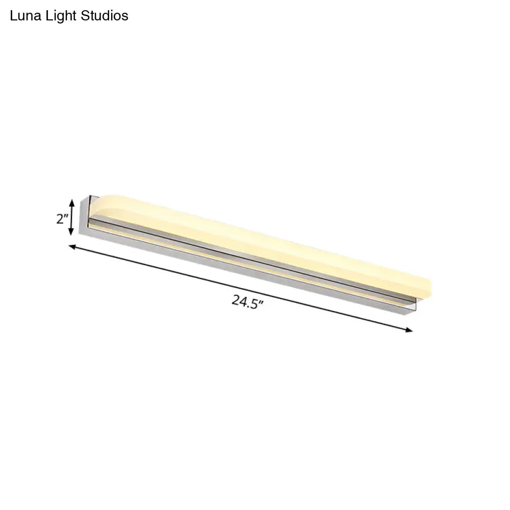 Modern chrome led wall mounted vanity light bathroom sconce