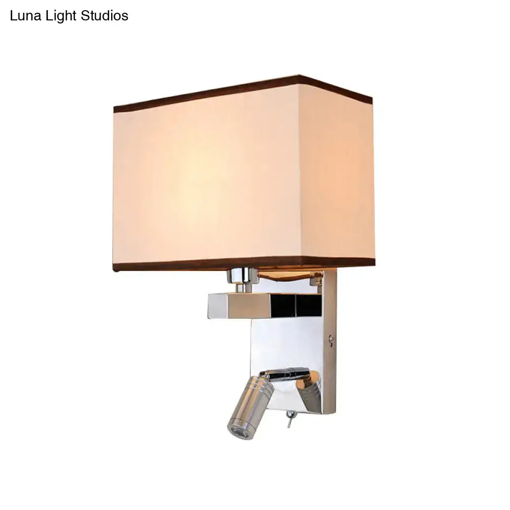 Modern chrome led wall sconce lighting with bedroom reading spotlight