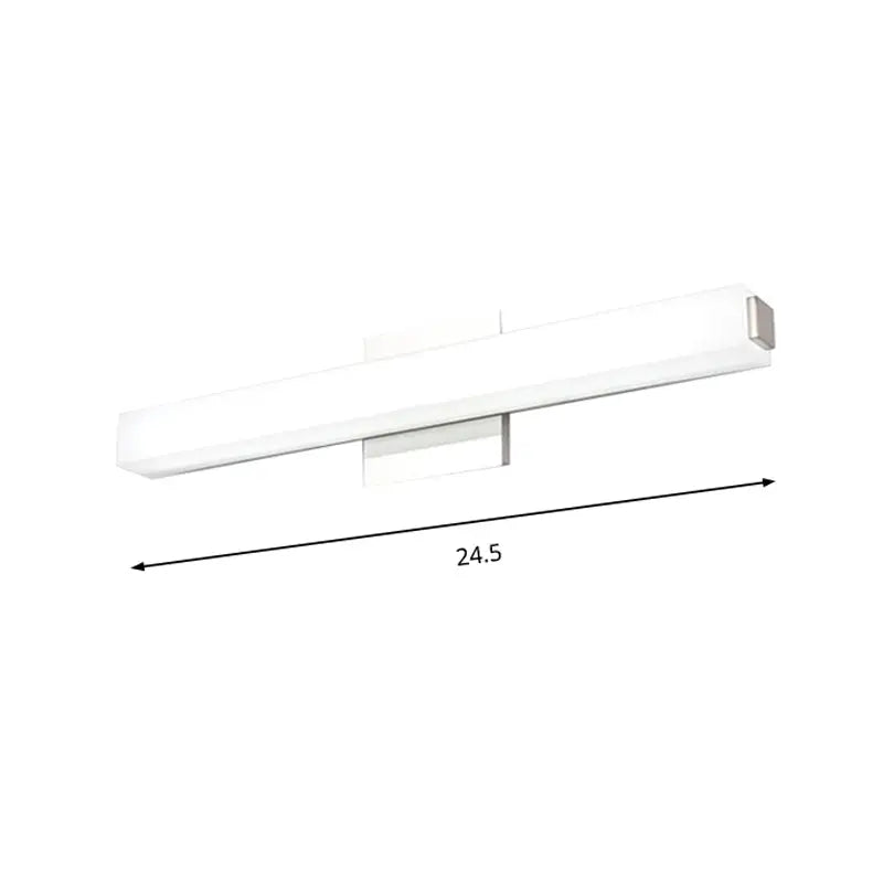 Modern chrome led wall sconce – vanity warm white light