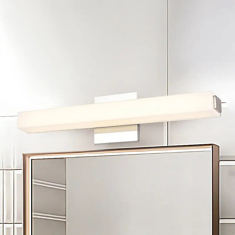 Modern chrome led wall sconce – vanity warm white light