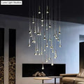 Modern chrome led water drop chandelier dining room pendant light