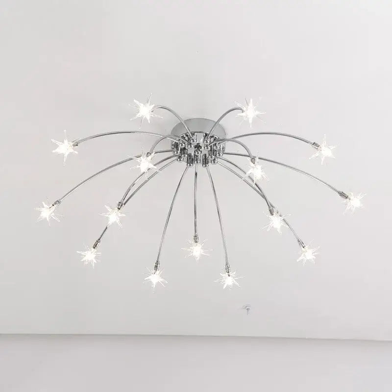 DecorBites™ Chrome Metal LED Chandelier - Nordic Design Home Lighting for Living Room, Bedroom, Kitchen