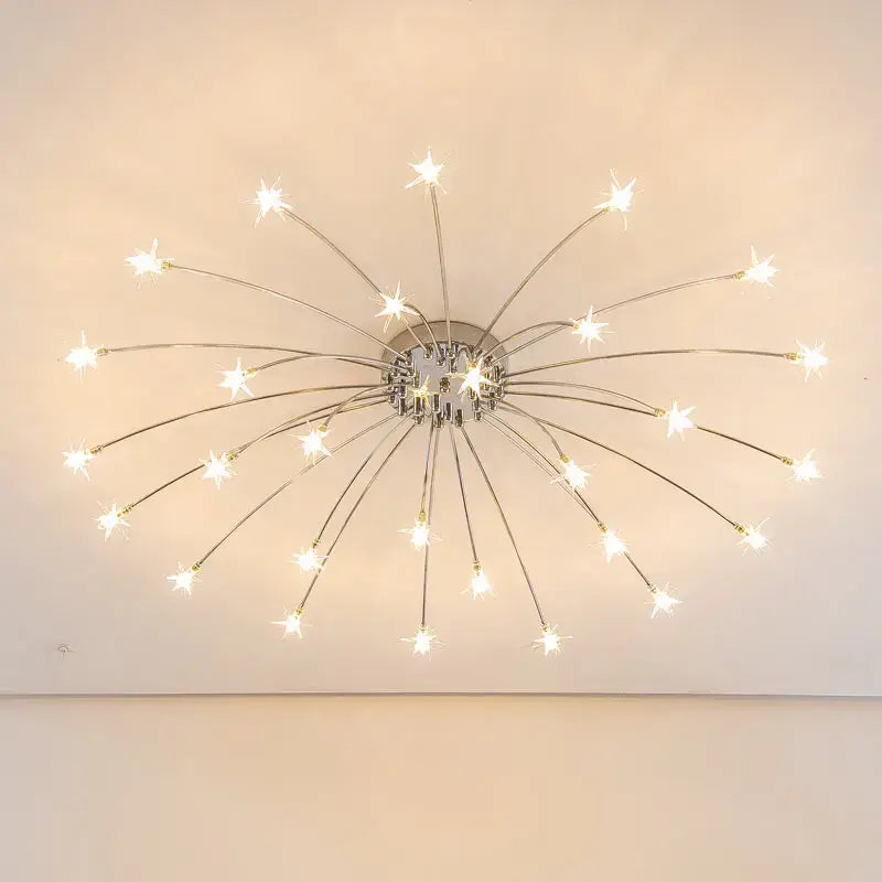DecorBites™ Chrome Metal LED Chandelier - Nordic Design Home Lighting for Living Room, Bedroom, Kitchen