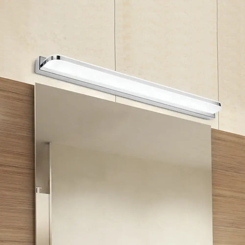 Modern chrome rectangular led wall light – bathroom light fixture