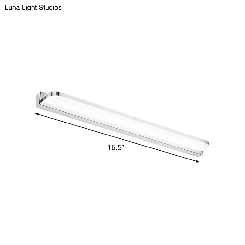 Modern chrome rectangular led wall light – bathroom light fixture