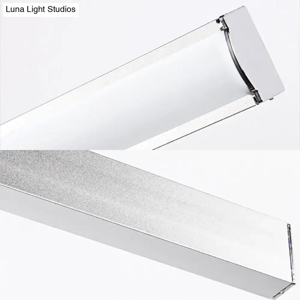 DecorBites™ Simple Style Aluminum LED Sconce Wall Light in Chrome, customized Width (19"/23") - Warm/White Light