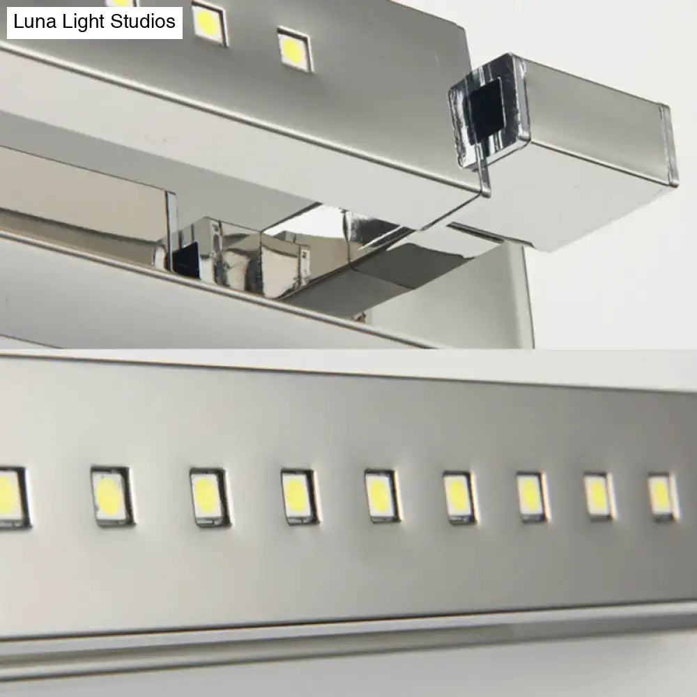 Modern chrome rotatable stainless steel led wall light bathroom sconce