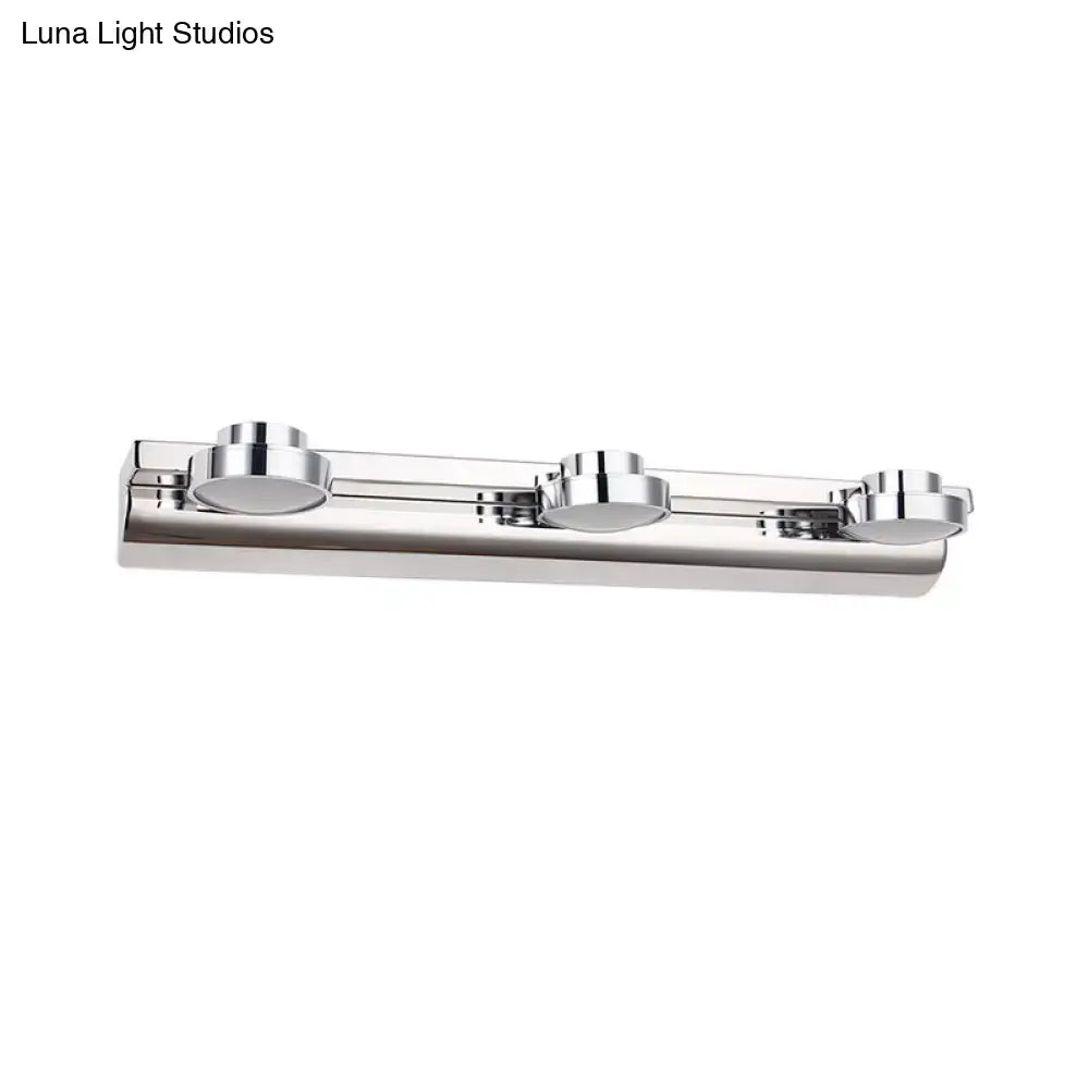 Modern chrome round wall lamp bathroom light with acrylic shade