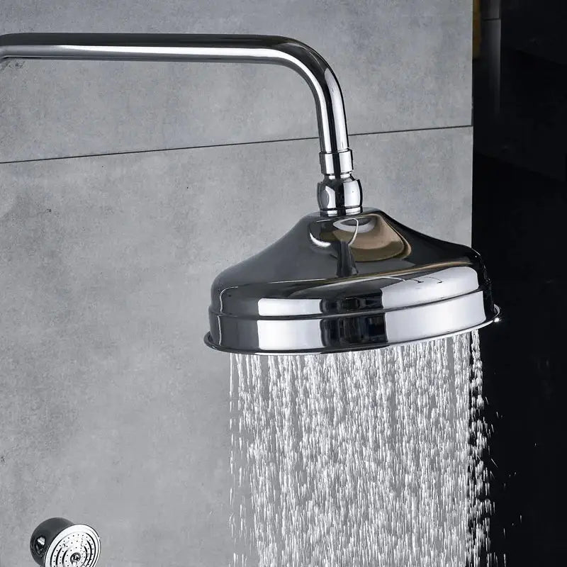 DecorBites™ Brass Shower Mixer Faucet Set with Handshower and 8" Rainfall Head