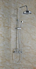 DecorBites™ Brass Shower Mixer Faucet Set with Handshower and 8" Rainfall Head
