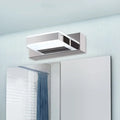 Modern chrome square acrylic vanity light bathroom fixture height