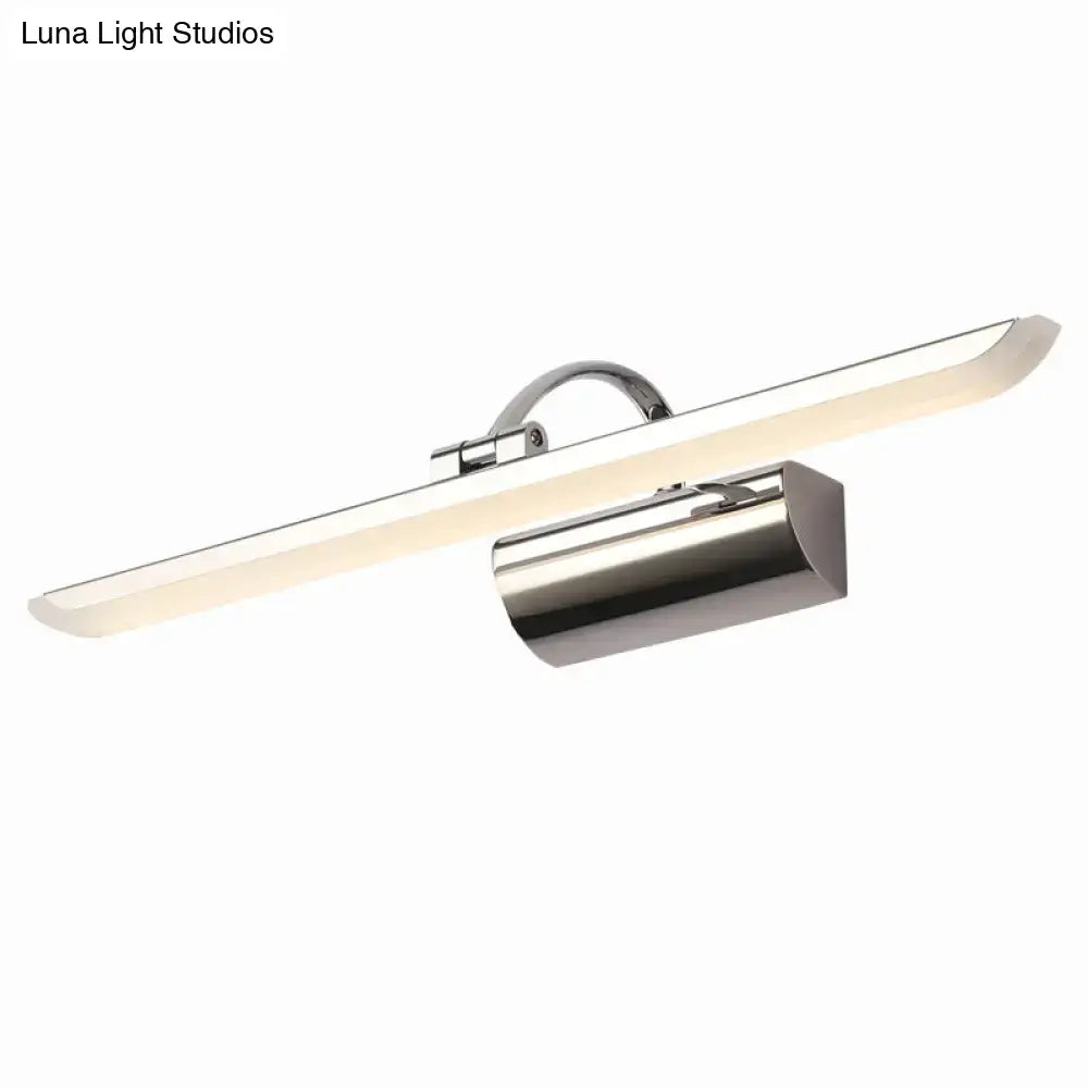 DecorBites™ Modern Stainless Steel Bathroom LED Wall Vanity Light - Chrome Finish