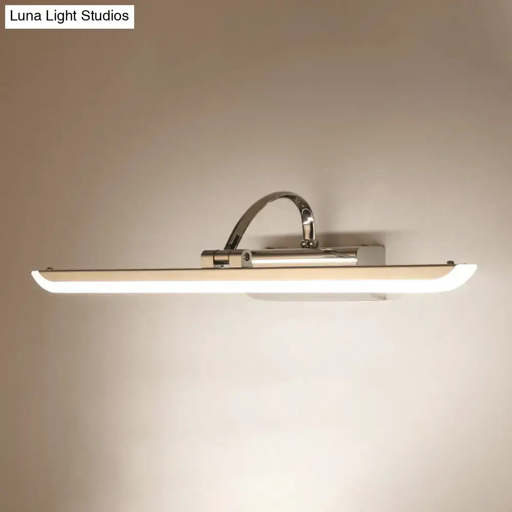 DecorBites™ Modern Stainless Steel Bathroom LED Wall Vanity Light - Chrome Finish