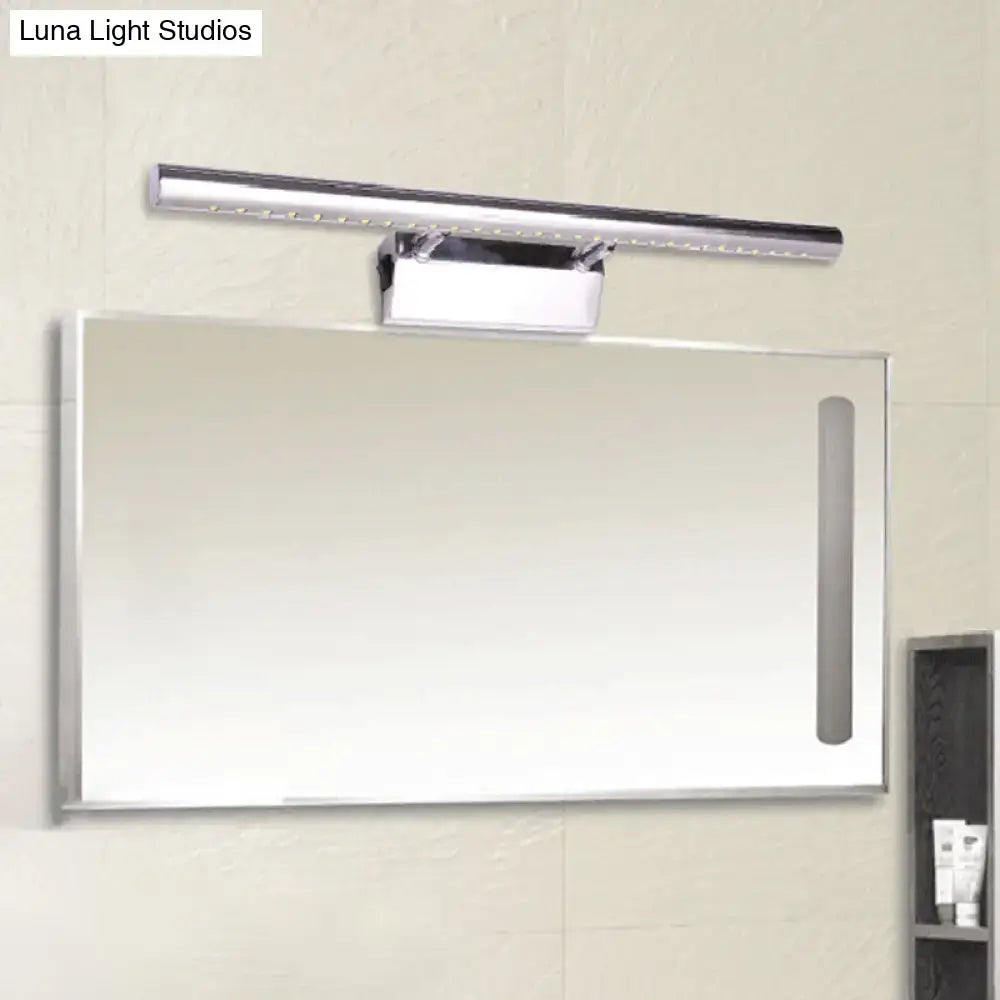 Modern chrome stainless steel light fixture bathroom wall sconce