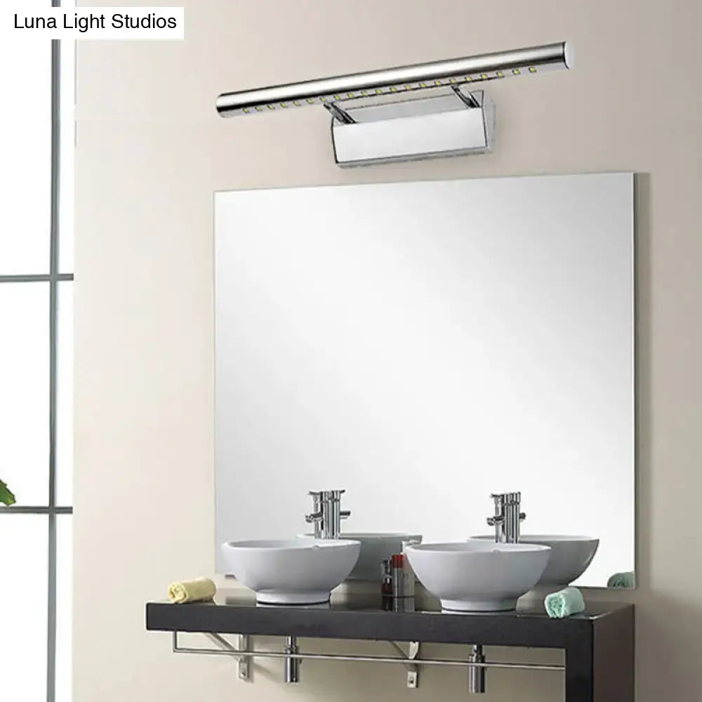 Modern chrome stainless steel light fixture bathroom wall sconce