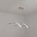 Modern chrome wave led island lighting – kitchen pendant light