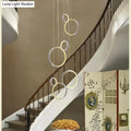 Modern circle led crystal pendant light for dining room
