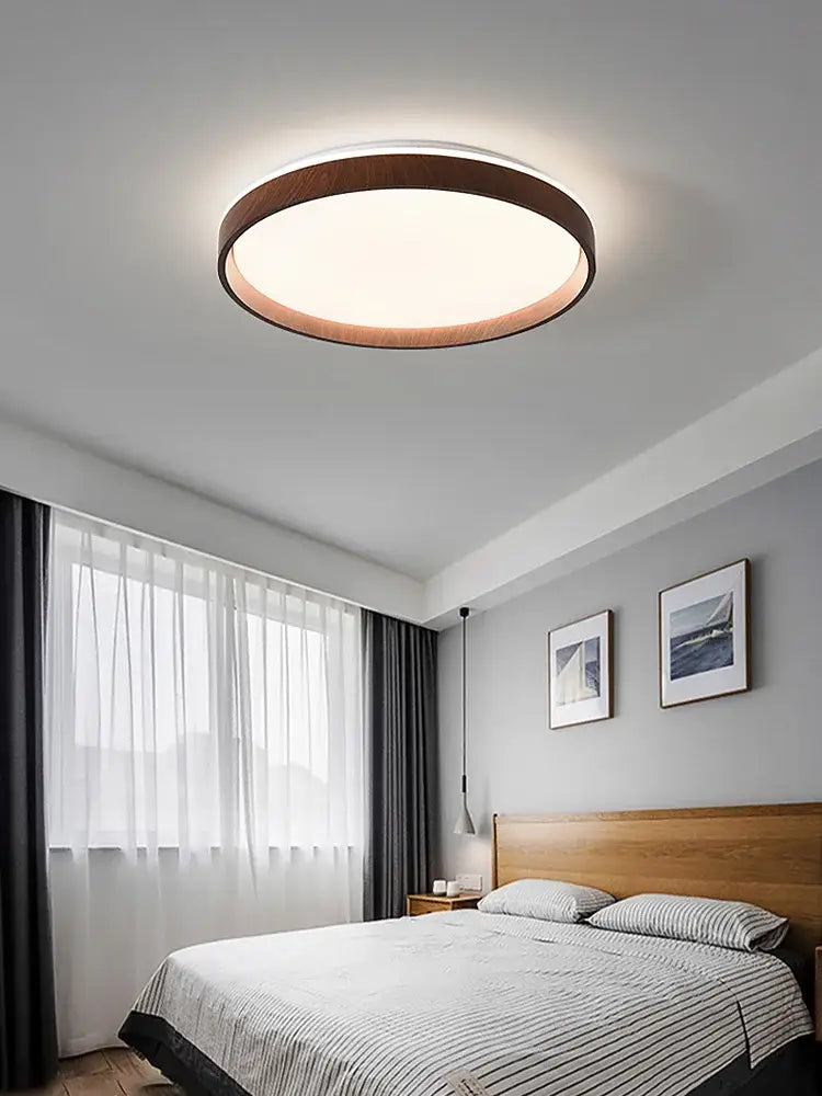 Modern circular black & white led ceiling lamp for bedroom