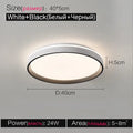 Modern circular black & white led ceiling lamp for bedroom