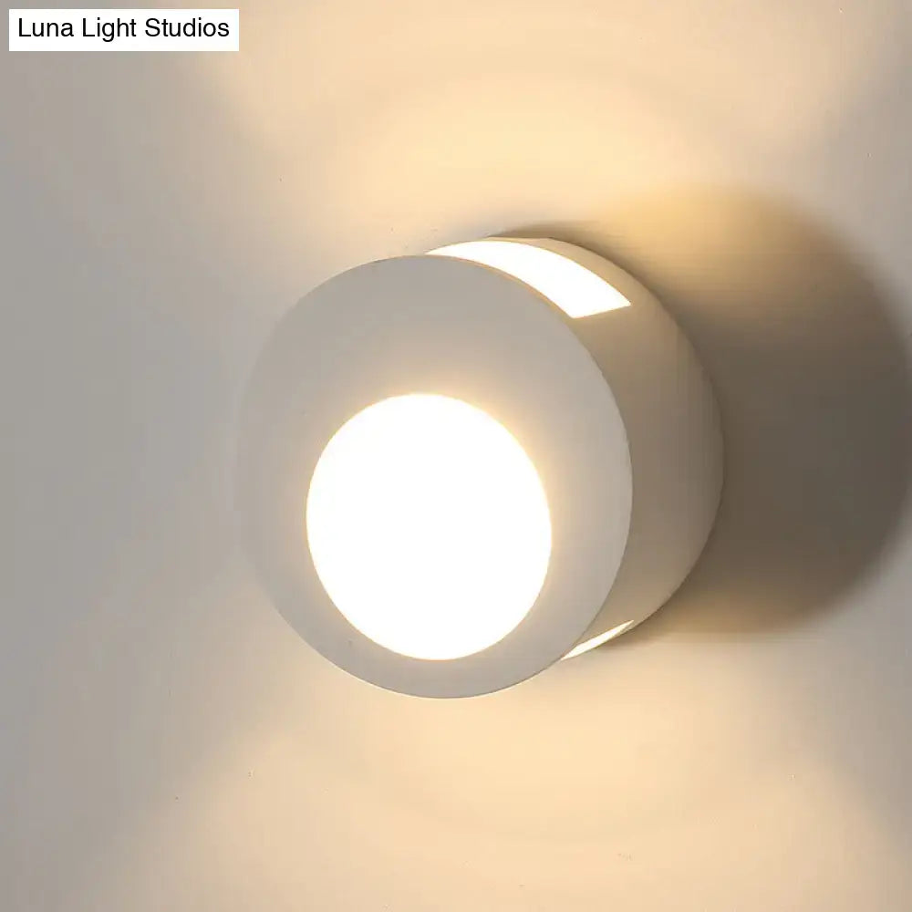 DecorBites™ Modern Gypsum Wall Sconce Lamp - 1 Light LED Wall Lighting in White for Living Room