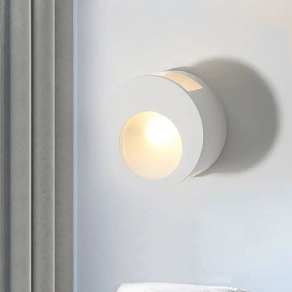 DecorBites™ Modern Gypsum Wall Sconce Lamp - 1 Light LED Wall Lighting in White for Living Room