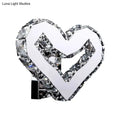 Modern clear crystal heart wall lamp bedroom warm & white light