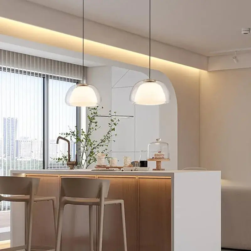 DecorBites™ Glass Jelly Pendant Lamp: Minimalist Luxury Design for Home Living Room Bedroom