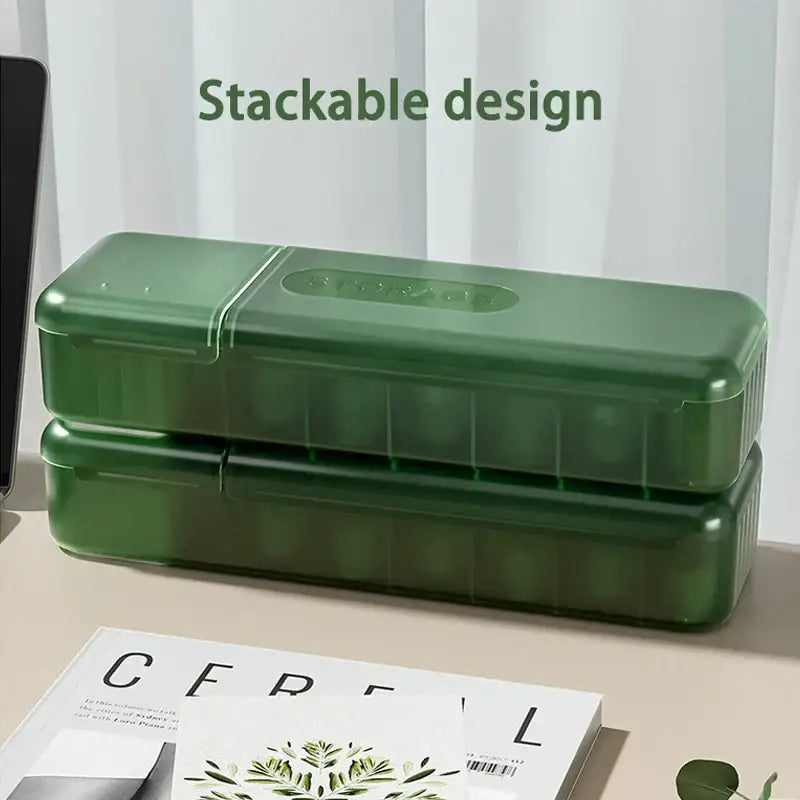 DecorBites™ Cable Box: Desk Organizer for Charger, Cord, Phone | Storage with Cover