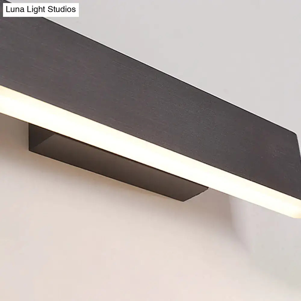 DecorBites™ Rotatable Metal Rectangular Sconce LED Wall Lamp for Bedside, Contemporary Lighting in Coffee/White with Warm/White Light