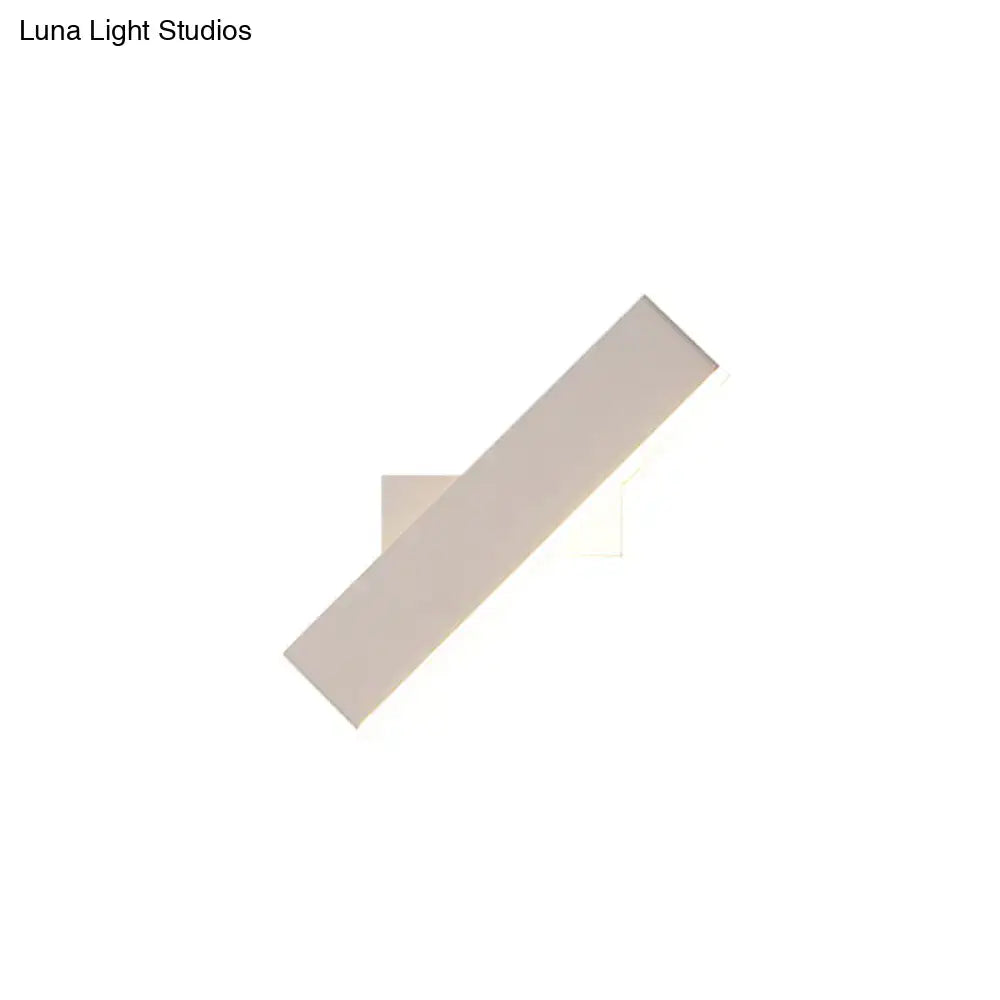 DecorBites™ Rotatable Metal Rectangular Sconce LED Wall Lamp for Bedside, Contemporary Lighting in Coffee/White with Warm/White Light