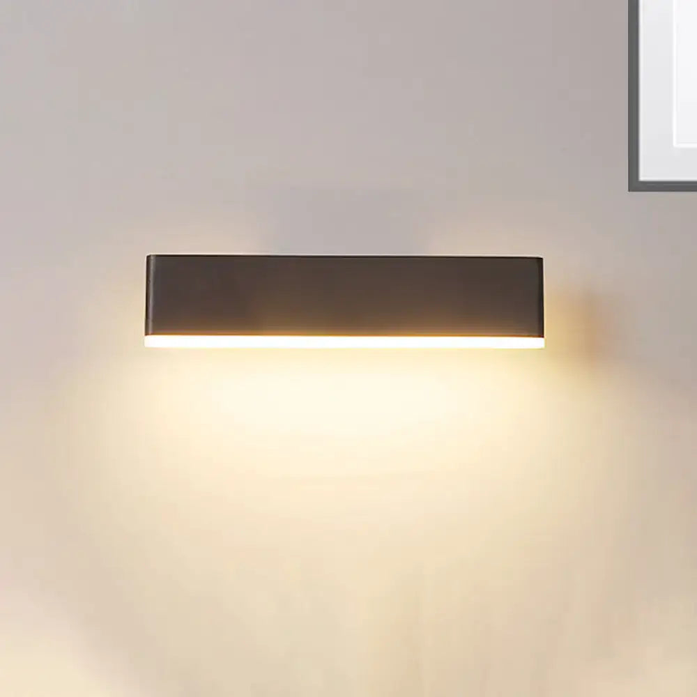 DecorBites™ Rotatable Metal Rectangular Sconce LED Wall Lamp for Bedside, Contemporary Lighting in Coffee/White with Warm/White Light