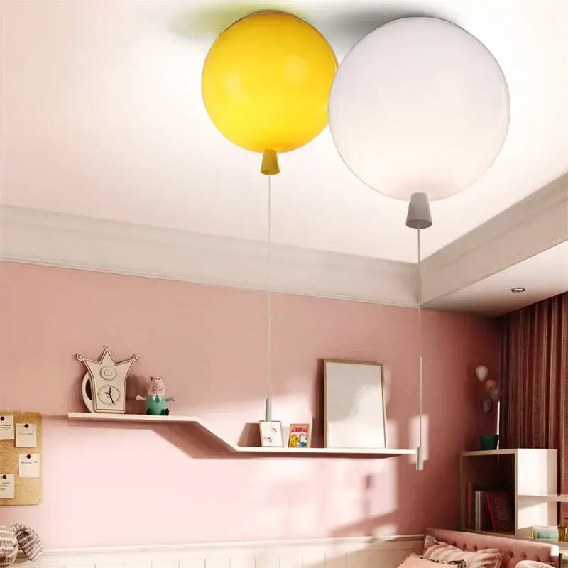DecorBites™ Balloon Acrylic Ceiling Light: Modern 5 Color Kids Room E27 Lamp with Switch