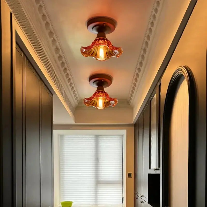 Modern colorful glass led ceiling lamp living room light fixture